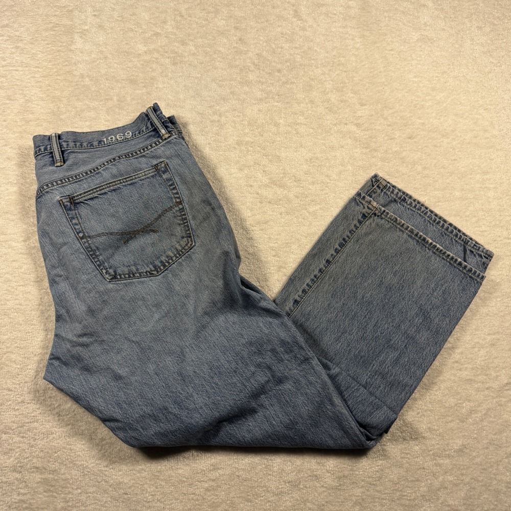 Gap 1969 Standard Fit Men's Jeans 38x32 Light‎ Wash Denim Casual